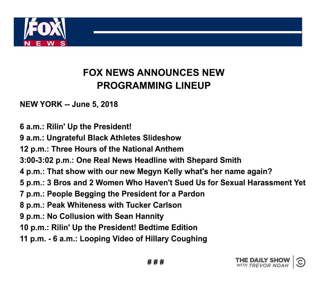 Open Thread 'Tonight On Fox!' From The Daily Show Crooks and Liars