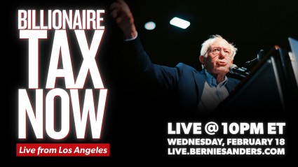 Bernie Sanders Hits Billionaires Hard At L.A. Pro-Tax Rally