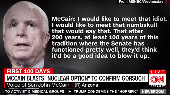 Watch Is John McCain Calling His Own Self A Stupid Idiot? Crooks ... pic