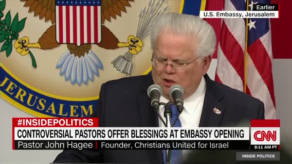 Image result for photos of hagee and jeffress at us embassy in jerusalem