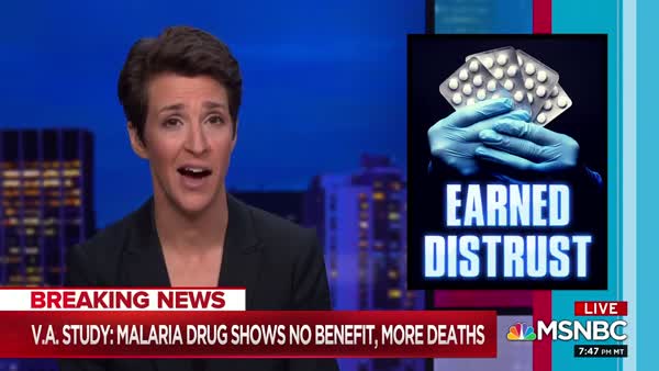 Rachel Maddow Rips Fox News Hydroxychloroquine Hype: ‘Show Some Responsibility’