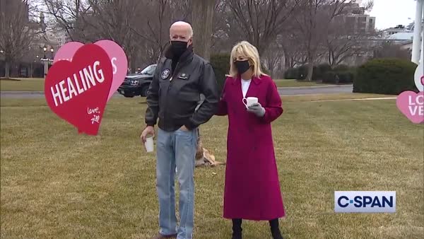 Dr. Jill Biden Unveils Valentine's Day Display On White House North Lawn - Vimarsana News