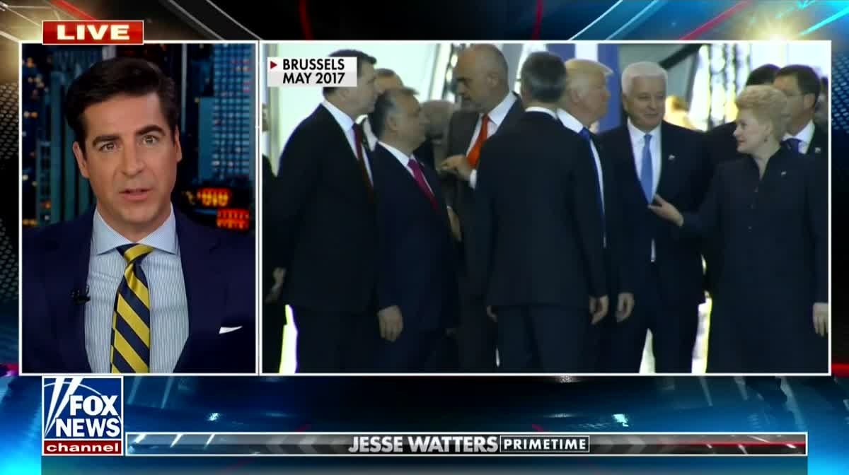 Jesse Watters Brags About Trump Shoving A World Leader At NATO - Vimarsana News