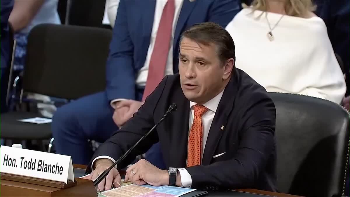 Blanche Touts Epstein 'Transparency' At Hearing, Somehow Keeps A Straight Face