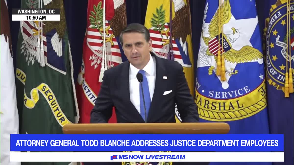Todd Blanche Admits To DOJ Employees He'll Be A Failure