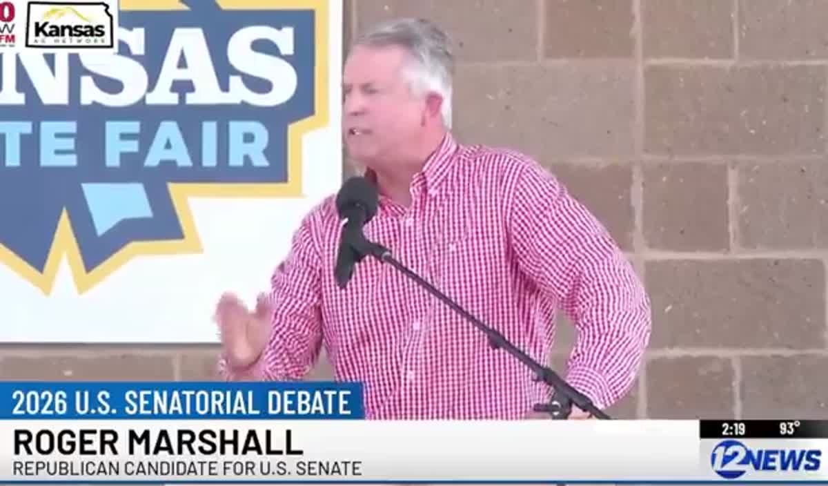 Image for Sen. Roger Marshall Gets Booed And Taken To The Woodshed