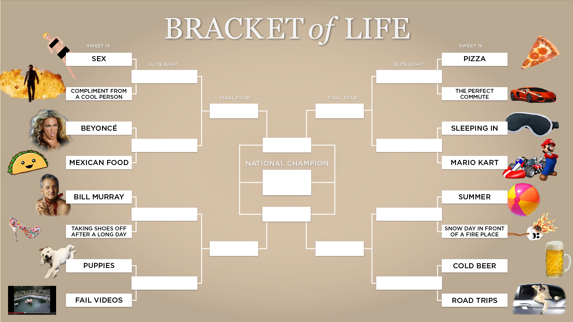 Open Thread - Life's REAL Brackets | Crooks and Liars