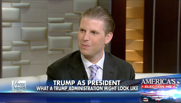 Eric Trump: 'My Dad's Presidential Run Is A Selfless Act' | Crooks and ...