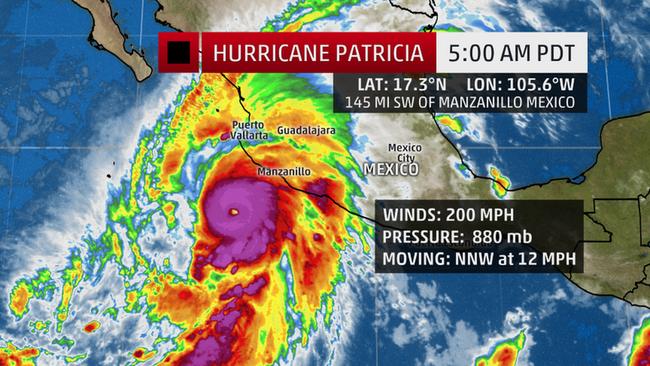 Hurricane Patricia Is Strongest E. Pacific Hurricane Ever Recorded ...