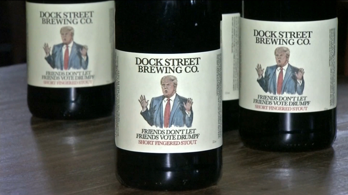 Philly Brewery Bottles AntiTrump Beer Crooks and Liars
