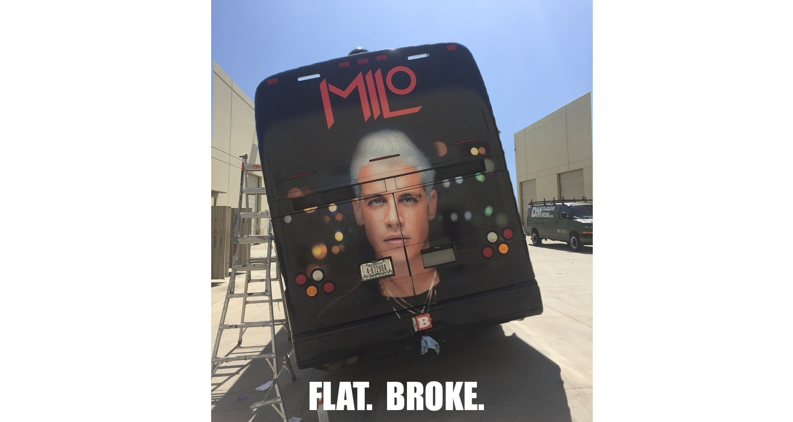 Flat broke