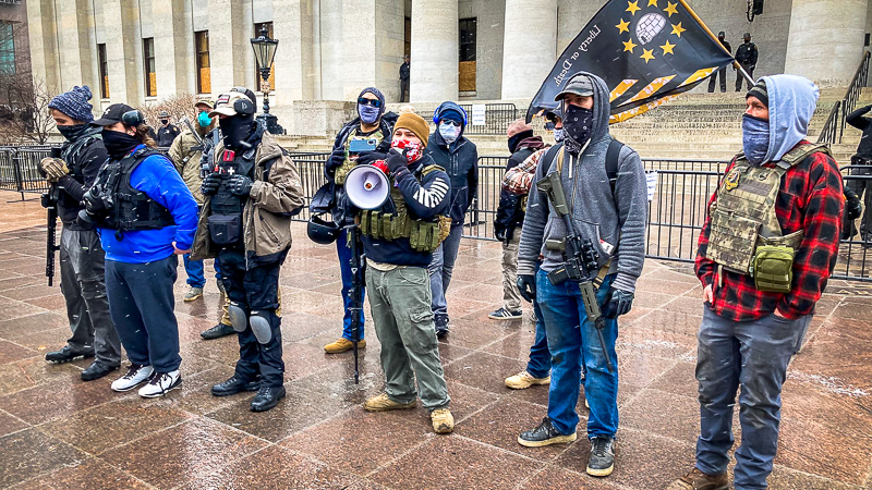 Proud Boys Advance On Ohio Statehouse During Armed Protest | Crooks and ...