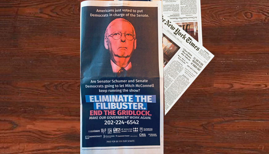 'Fix Our Senate' Fights For End To Filibuster - Vimarsana News