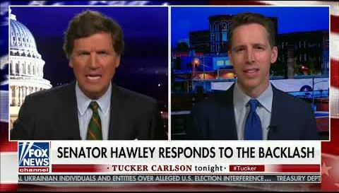 Tucker Carlson Manages To Interview Josh Hawley Without Any Mention Of ...