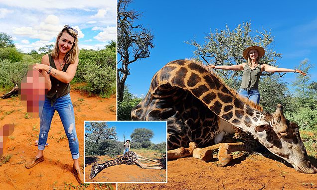 Woman Poses With Giraffe's Heart After Killing The Animal For Valentine's Day - Vimarsana News