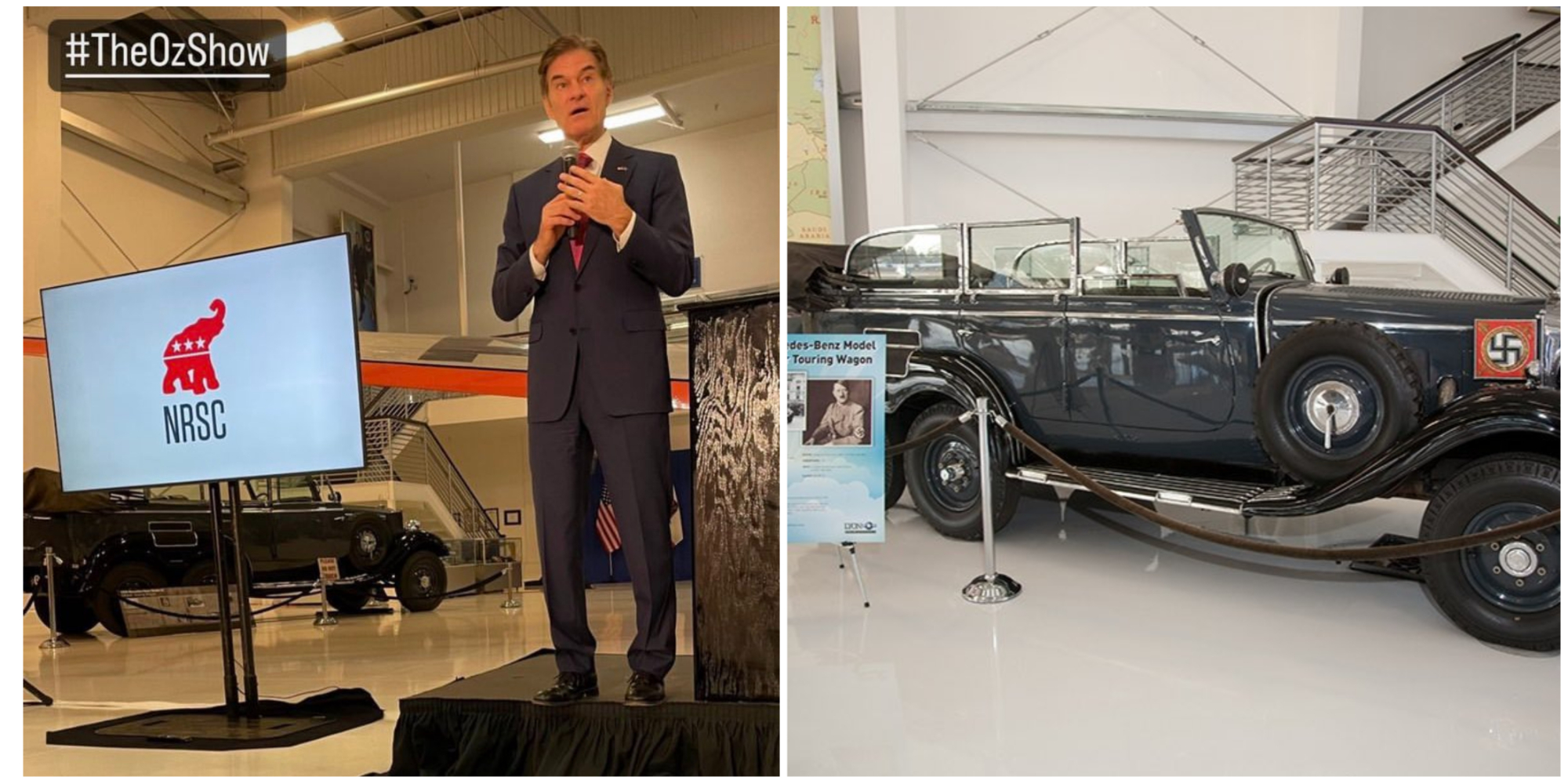 Dr. Oz Hosts Fundraiser In Front Of Hitler's Iconic Mercedes-Benz - Vimarsana News