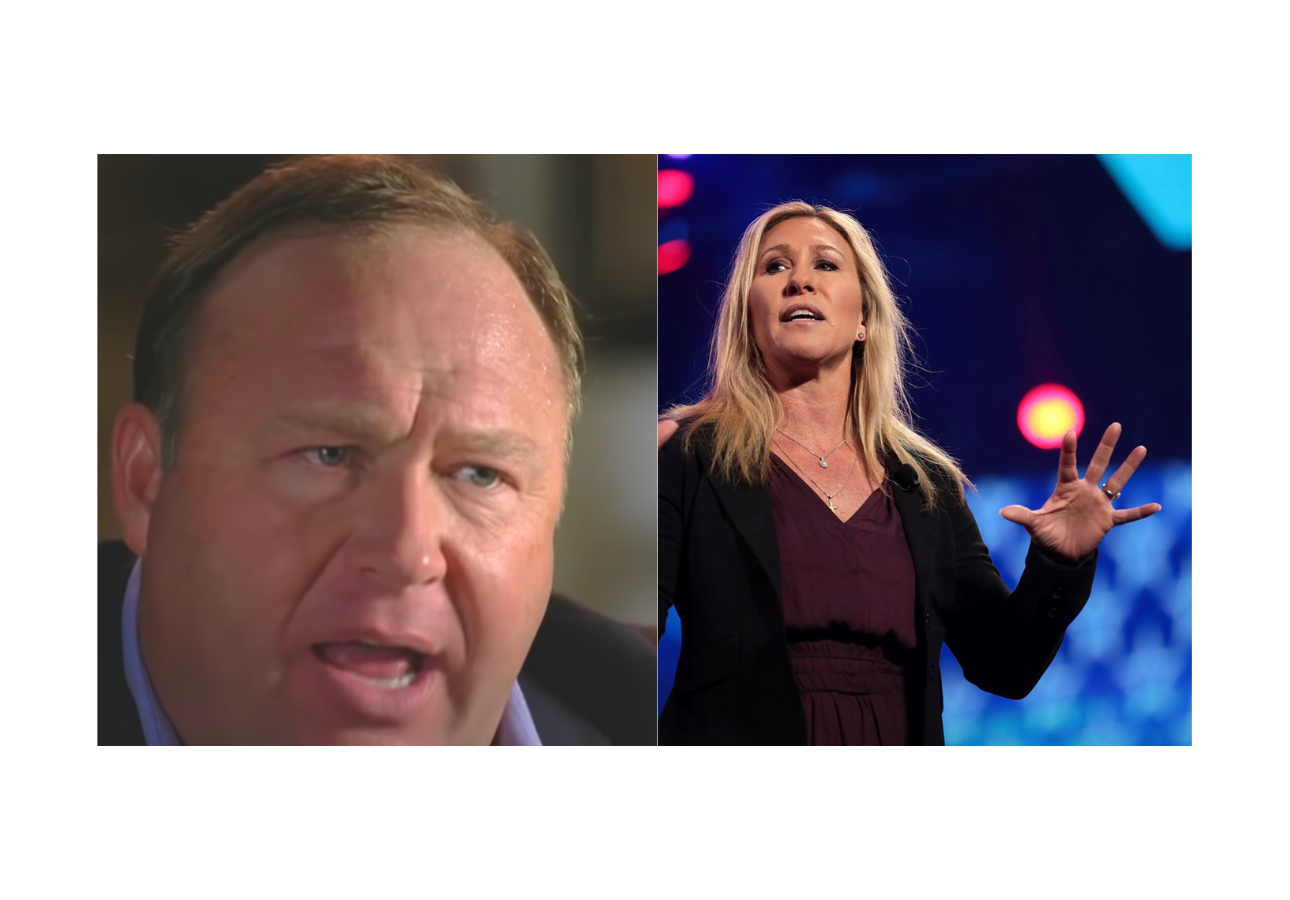 Marge Gets Taken To The Woodshed Over Weird Defense Of Alex Jones