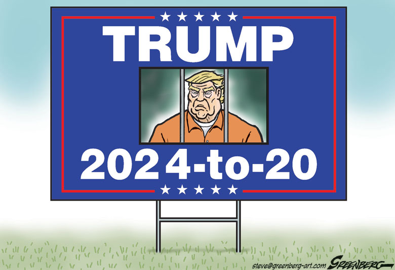 The New Improved Trump 2024 Yard Sign Crooks And Liars   Trump 4 To 20 Cl 0 