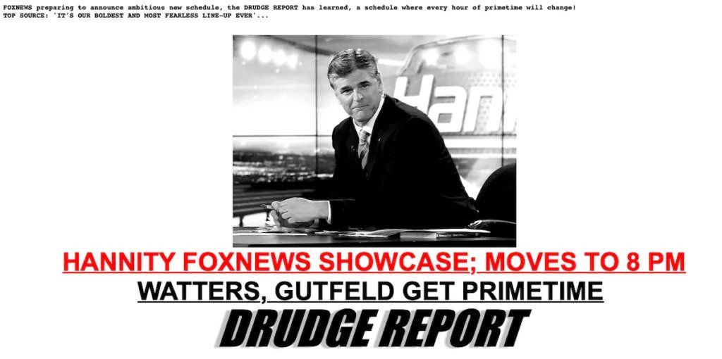 Drudge Reports Major Shakeup At Fox News Crooks and Liars