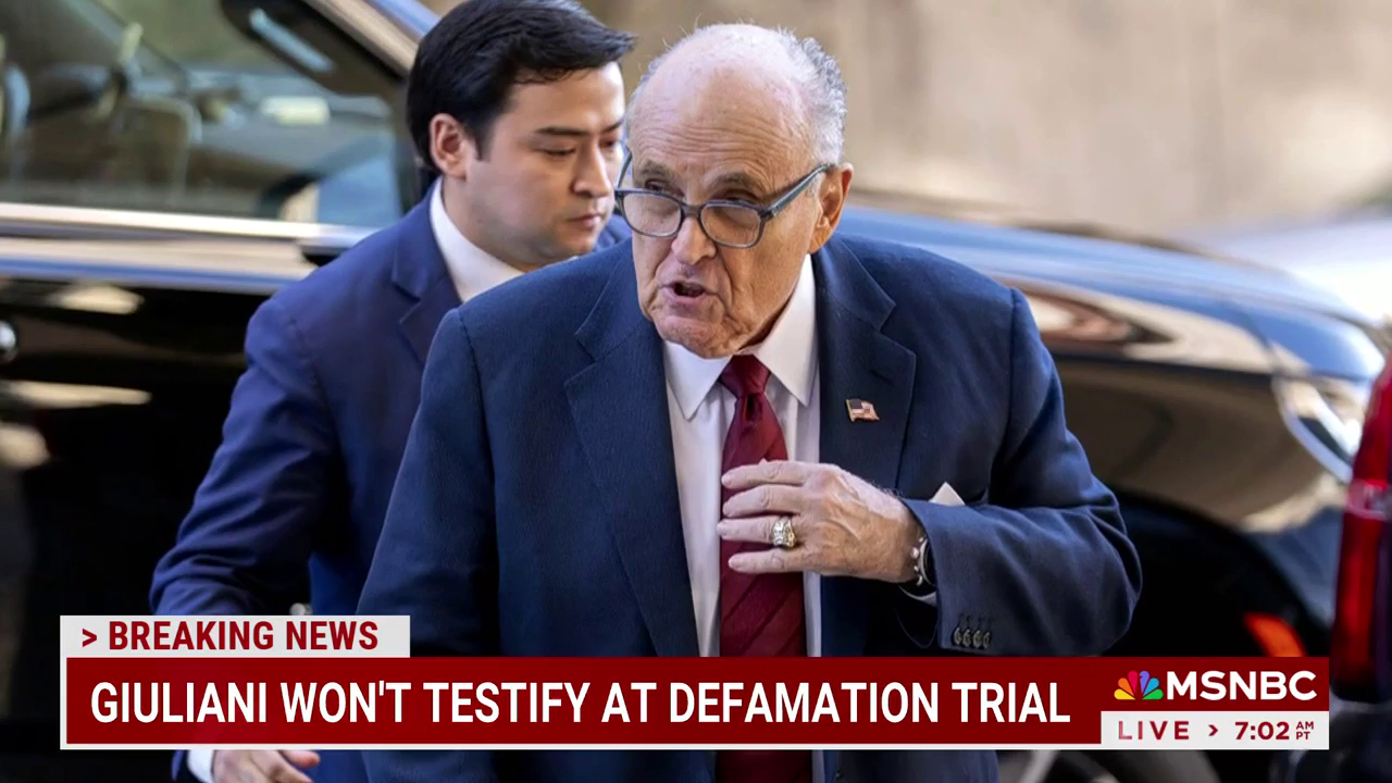 Rudy Giuliani Chickens Out, Won't Testify In Defamation Trial