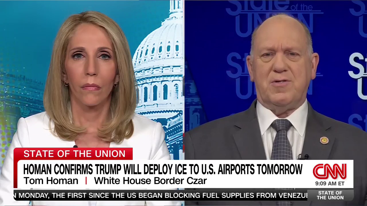 Tom Homan Announces A Concept Of A Plan For ICE To Handle Airport Security