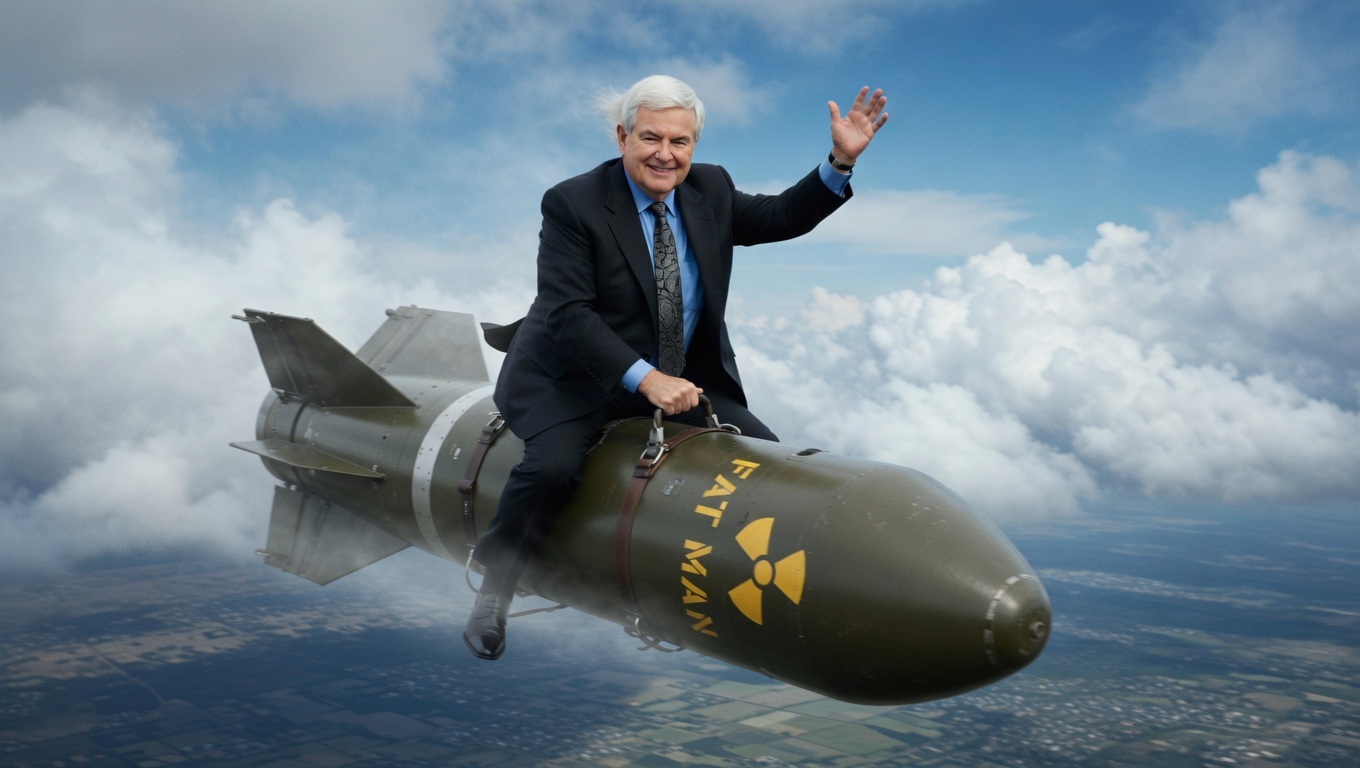Newt Gingrich Proposes Nuclear Blasts To Create New Channel