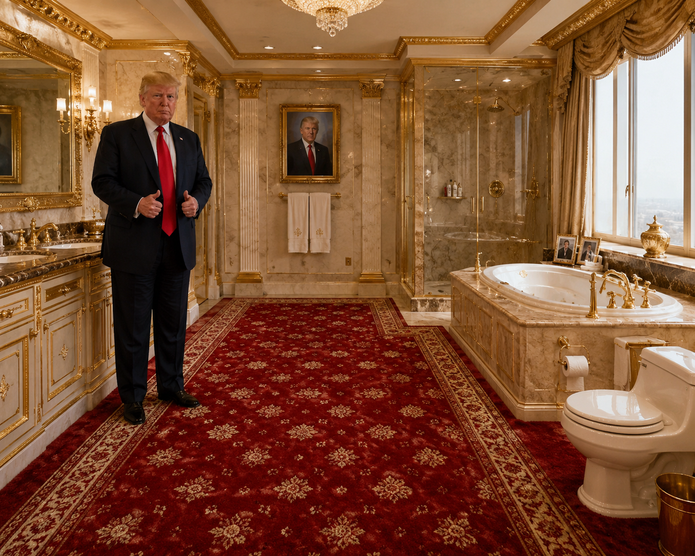 Trump's 'F*cking Gross' Carpeted Bathroom