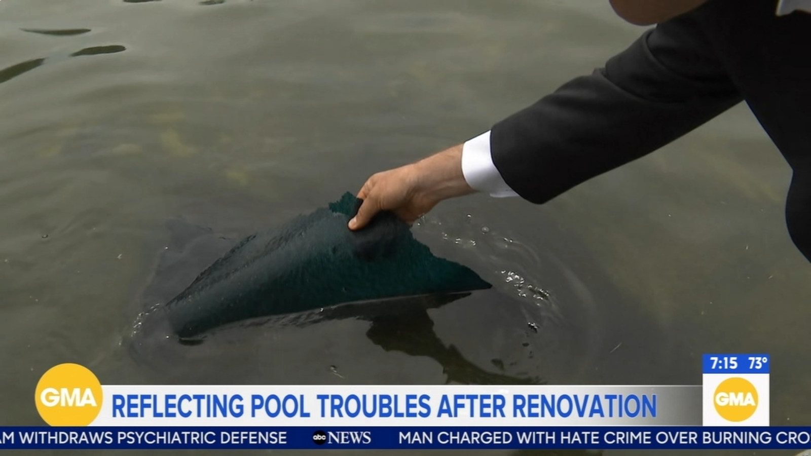 Paint Is Already Peeling Off In Washington Reflecting Pool