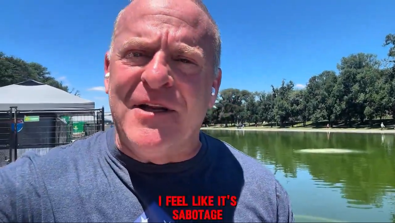 MAGA Moron Blames Reflecting Pool Algae On Sabotage