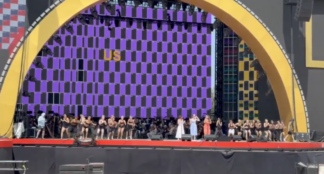 Piece Of Event Stage Nearly Falls On Freedom250 Dancer